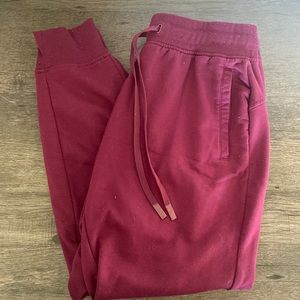 Red joggers